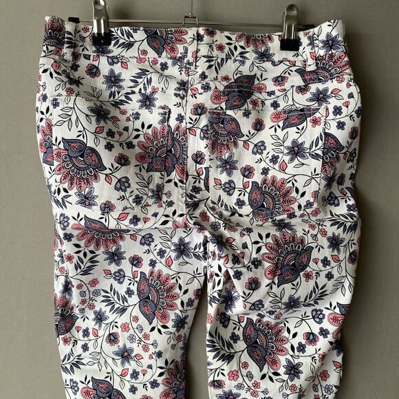 Kensie‎ sz 4 white pink floral boho pants - Picture 2 of 8